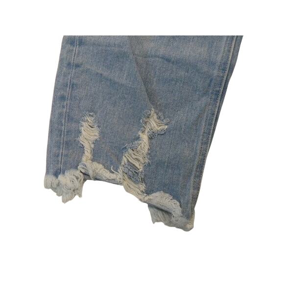 Flying Monkey Women's Distressed Mom Jeans Light Wash Straight Leg Size 30 Denim - Picture 4 of 7